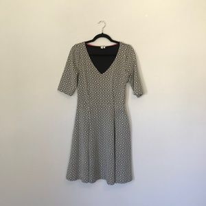 Boden Floral Jacquard Knit Fit And Flare Dress